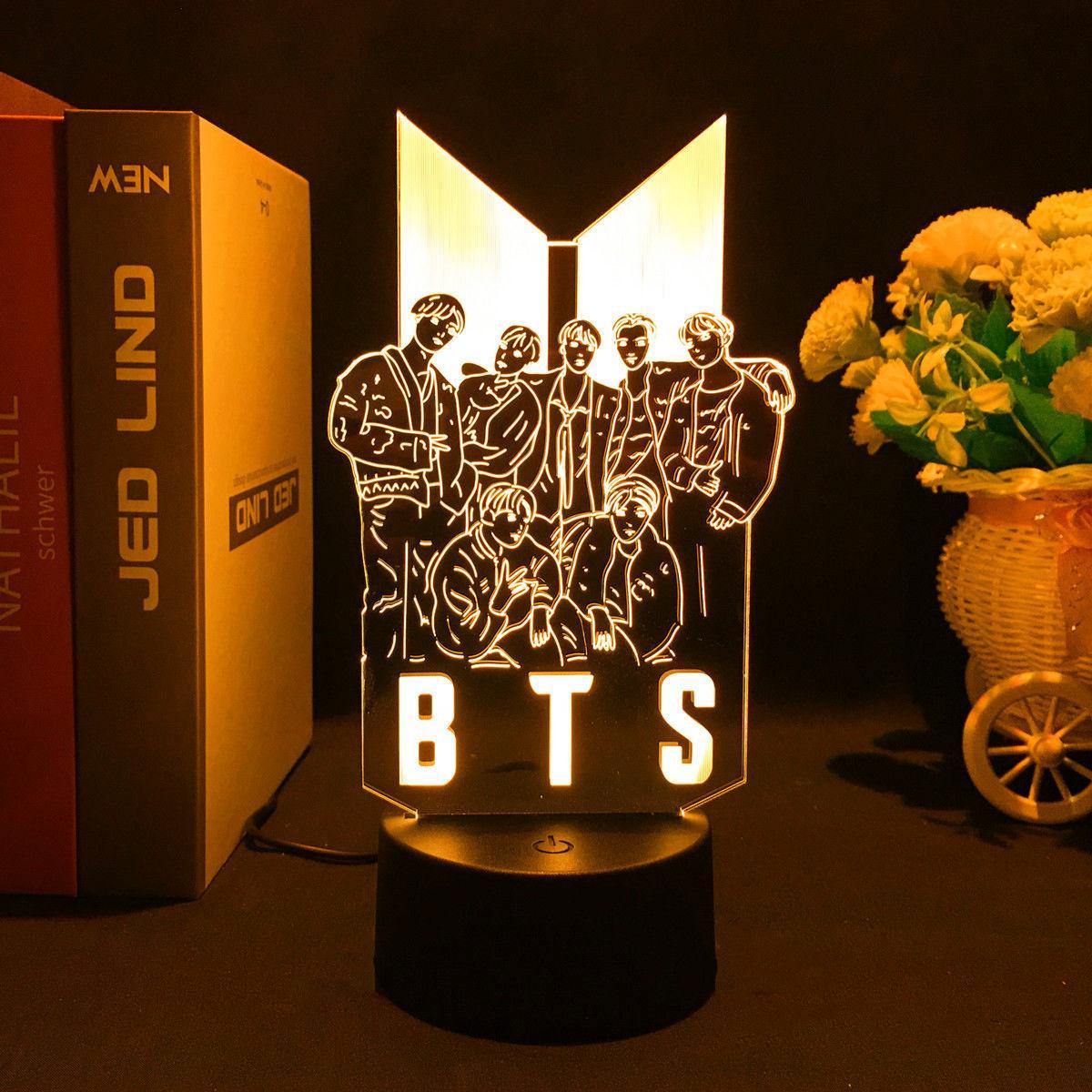 BTS LAMP LED LIGHT CHANGES COLOR (16 COLORS) WITH REMOTE CONTROL